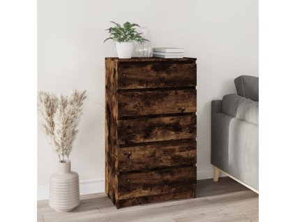 Zásuvková skříňka kouřový dub 60 x 36 x 103 cm kompozitní dřevo