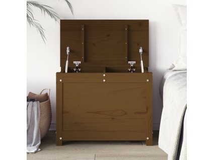 Úložný box medově hnědý 60x32x45,5 cm masivní borovice