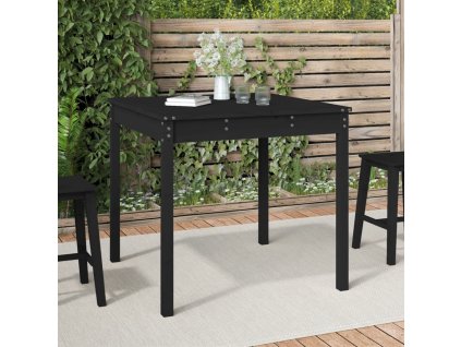 Zahradní stůl černý 82,5 x 82,5 x 76 cm masivní borové dřevo