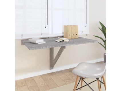 Nástěnný sklápěcí stůl šedá sonoma 100x60x56cm kompozitní dřevo