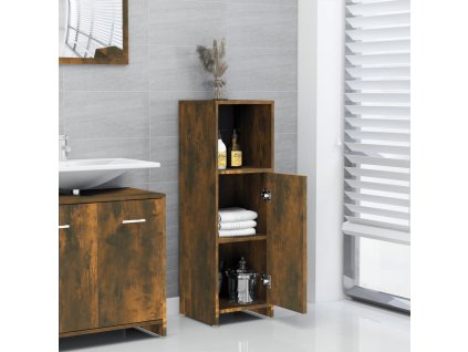 Koupelnová skříňka kouřový dub 30 x 30 x 95 cm kompozitní dřevo