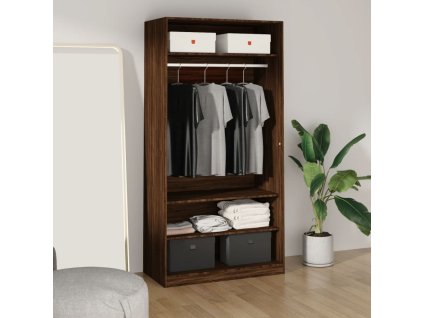 Šatní skříň hnědý dub 100 x 50 x 200 cm kompozitní dřevo