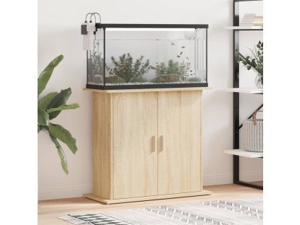 Stojan na akvárium, dub sonoma, 81 x 36 x 73 cm, konstrukční dřevo