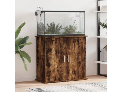 Stojan na akvárium kouřový dub 81 x 36 x 73 cm kompozitní dřevo