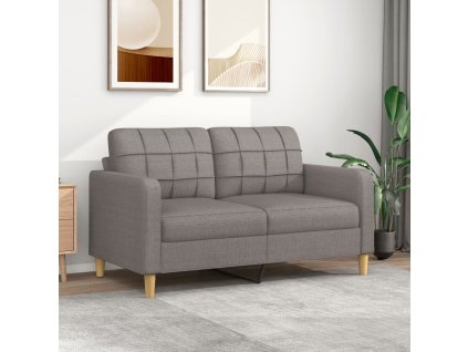 2místná pohovka taupe 140 cm textil