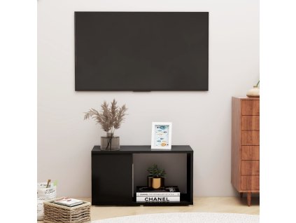 TV skříňka černá 60 x 24 x 32 cm dřevotříska