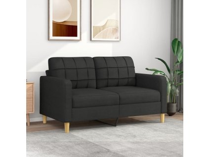 2místná pohovka černá 140 cm textil