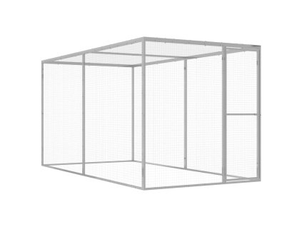 Klec pro kočky 3 x 1,5 x 1,5 m pozinkovaná ocel