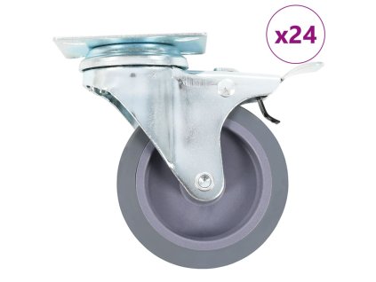 24 ks otočná kolečka 75 mm