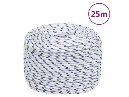 Lodní lano bílé 8 mm 25 m polypropylen