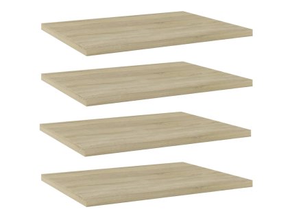 Police na knihy 4 ks dub sonoma 40x30x1,5 cm kompozitní dřevo