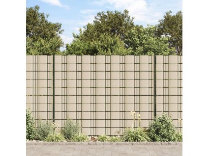 Stínící plotové fólie 4 ks PVC 35 x 0,19 m krémové