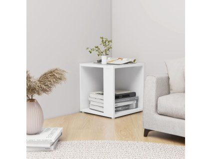 Odkládací stolek bílý 33 x 33 x 34,5 cm kompozitní dřevo