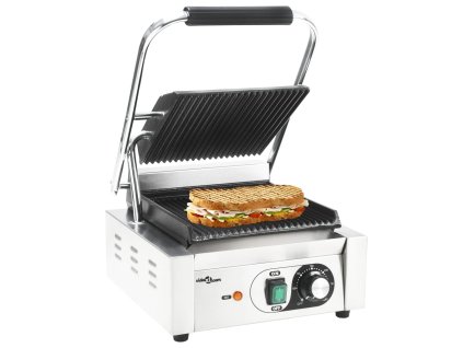 Rýhovaný gril na panini nerezová ocel 1800 W 31 x 30,5 x 20 cm