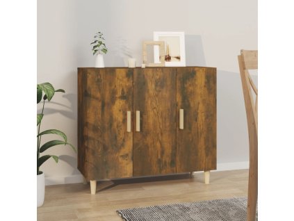 Příborník kouřový dub 90 x 34 x 80 cm kompozitní dřevo