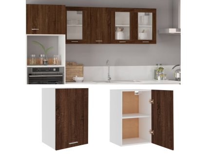 Závěsná skříňka "Lyon" hnědý dub 39,5 x 31 x 60 cm, dřevěné podlahy