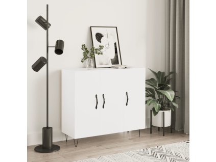 Příborník bílý 90 x 34 x 80 cm kompozitní dřevo