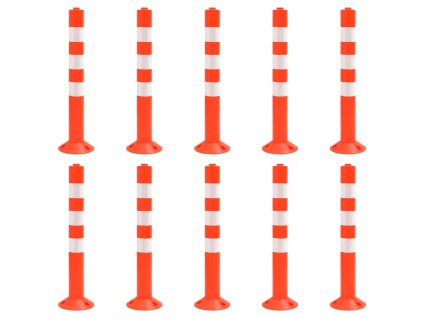 Zahrazovací sloupky k řízení dopravy 10 ks 75 cm PE