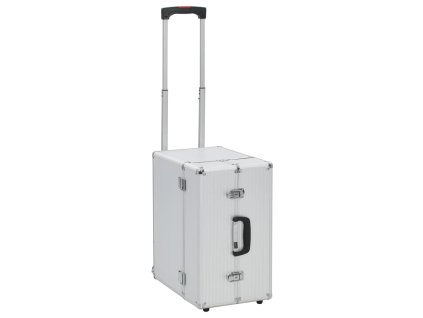 Pilotní kufr na kolečkách 47 x 39 x 27 cm stříbrný hliníkový