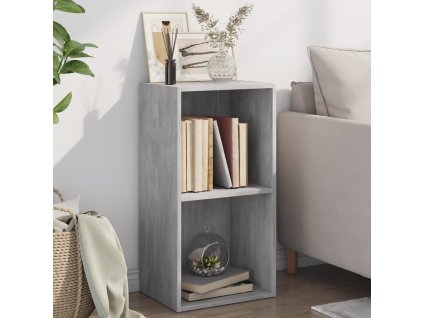 Knihovna 2 police betonově šedá 40 x 30 x 76,5 cm dřevotříska