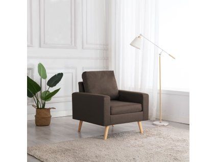 Křeslo hnědé textil 288695
