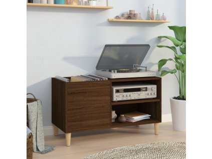 Skříňka na LP desky hnědý dub 84,5x38x48 cm kompozitní dřevo