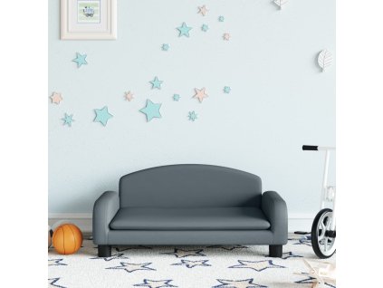 Dětská pohovka tmavě šedá 70 x 45 x 30 cm textil