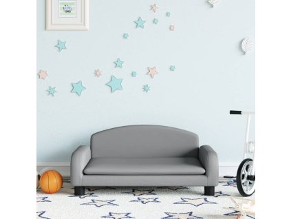 Dětská pohovka světle šedá 70 x 45 x 30 cm textil