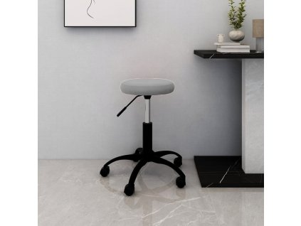 Otočná kancelářská židle světle šedá samet