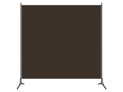 Paraván hnědý 175 x 180 cm textil 320736