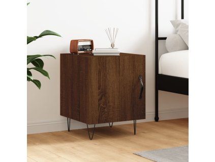 Noční stolek hnědý dub 40 x 40 x 50 cm kompozitní dřevo