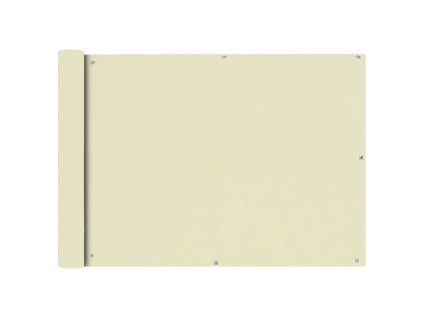 Balkónová zástěna z oxfordské látky 75x600 cm krémová