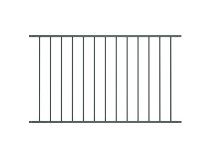 Plotový panel s práškovým nástřikem z oceli 1,63 x 0,75 m antracitový