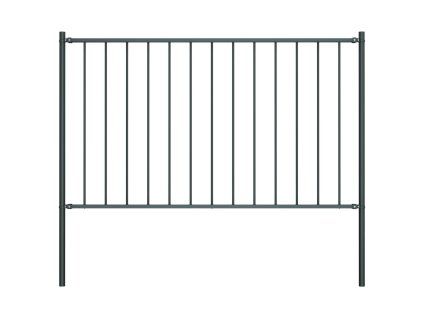 Plotový panel Woerden se sloupky ocelový 1,7x1,25 m antracitový