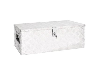 Úložný box stříbrný 80 x 39 x 30 cm hliník