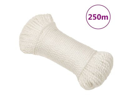 Pracovní lano bílá 6 mm 250 m polypropylen