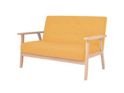 Dvoumístná sedačka, textil, žlutá