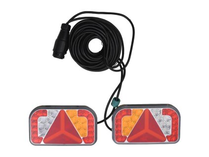Světla na přívěs 2 ks červená 24 x 5 x 14,5 cm 12V LED žárovky