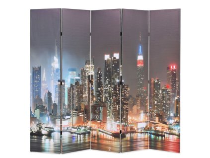 Skládací paraván 200 x 170 cm New York by Night
