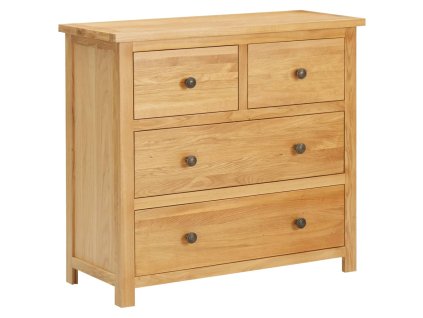 Komoda se zásuvkami 80 x 35 x 75 cm masivní dubové dřevo