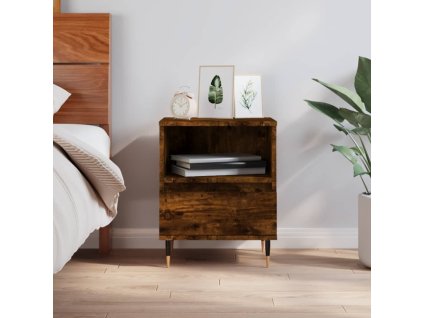 Noční stolek kouřový dub 40 x 35 x 50 cm kompozitní dřevo