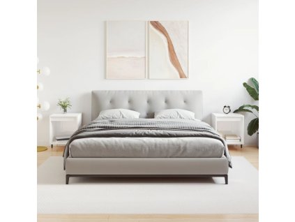 Noční stolky 2 ks lesklé bílé 40 x 35 x 50 cm kompozitní dřevo