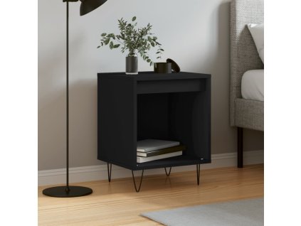 Noční stolek černá 40x35x50 cm kompozitní dřevo