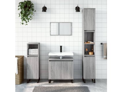 Koupelnová skříňka šedá sonoma 58x33x60 cm kompozitní dřevo