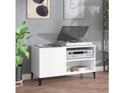 Skříňka na LP desky bílá 84,5 x 38 x 48 cm kompozitní dřevo