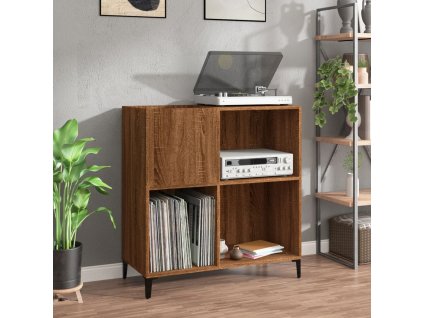 Skříňka na LP desky hnědý dub 84,5x38x89 cm kompozitní dřevo