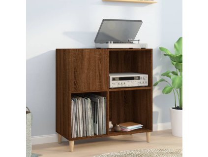 Skříňka na LP desky hnědý dub 84,5x38x89 cm kompozitní dřevo