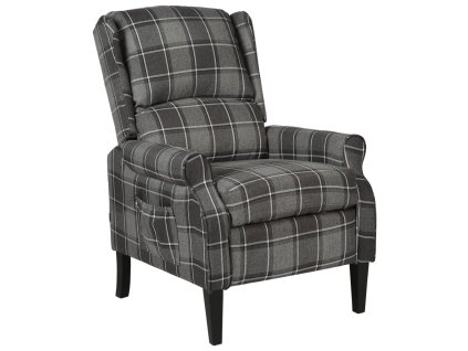 Polohovací křeslo šedé textil