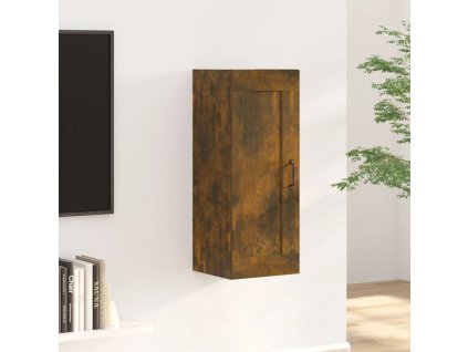 Závěsná skříňka kouřový dub 35 x 34 x 90 cm kompozitní dřevo