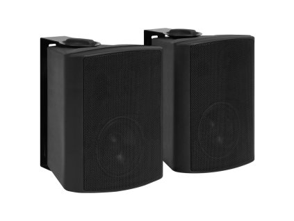 Nástěnné stereo reproduktory 2 ks černé interiér exteriér 100 W